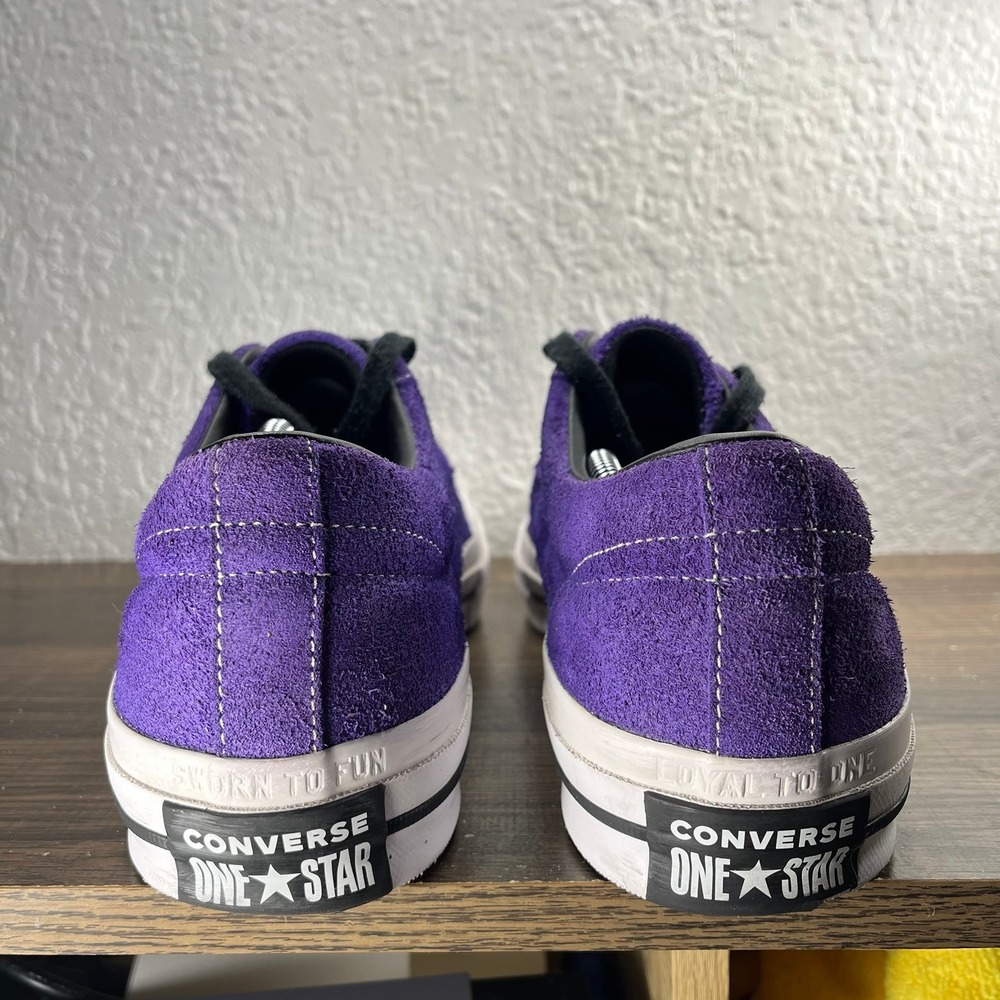 Converse One Star Ox Unisex Purple White Shoes - M 11 - W 13 - Picture 7 of 9